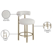 Meridian Furniture Bordeaux Cream Boucle Fabric Stool