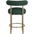 Meridian Furniture Bordeaux Green Boucle Fabric Stool