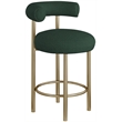 Meridian Furniture Bordeaux Green Boucle Fabric Stool
