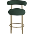 Meridian Furniture Bordeaux Green Boucle Fabric Stool