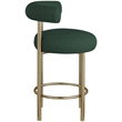 Meridian Furniture Bordeaux Green Boucle Fabric Stool