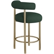Meridian Furniture Bordeaux Green Boucle Fabric Stool