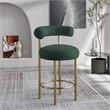 Meridian Furniture Bordeaux Green Boucle Fabric Stool