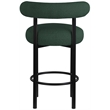 Meridian Furniture Bordeaux Green Boucle Fabric Stool