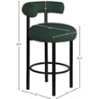 Meridian Furniture Bordeaux Green Boucle Fabric Stool
