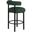 Meridian Furniture Bordeaux Green Boucle Fabric Stool