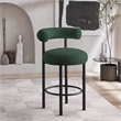 Meridian Furniture Bordeaux Green Boucle Fabric Stool