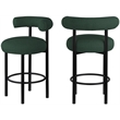 Meridian Furniture Bordeaux Green Boucle Fabric Stool