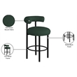 Meridian Furniture Bordeaux Green Boucle Fabric Stool