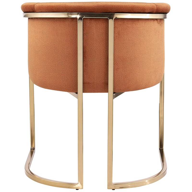 Meridian Furniture Tierra Cognac Velvet Dining Chair