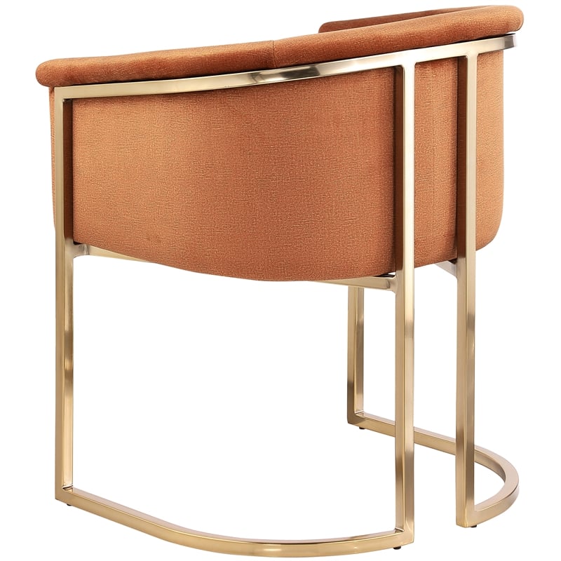 Meridian Furniture Tierra Cognac Velvet Dining Chair