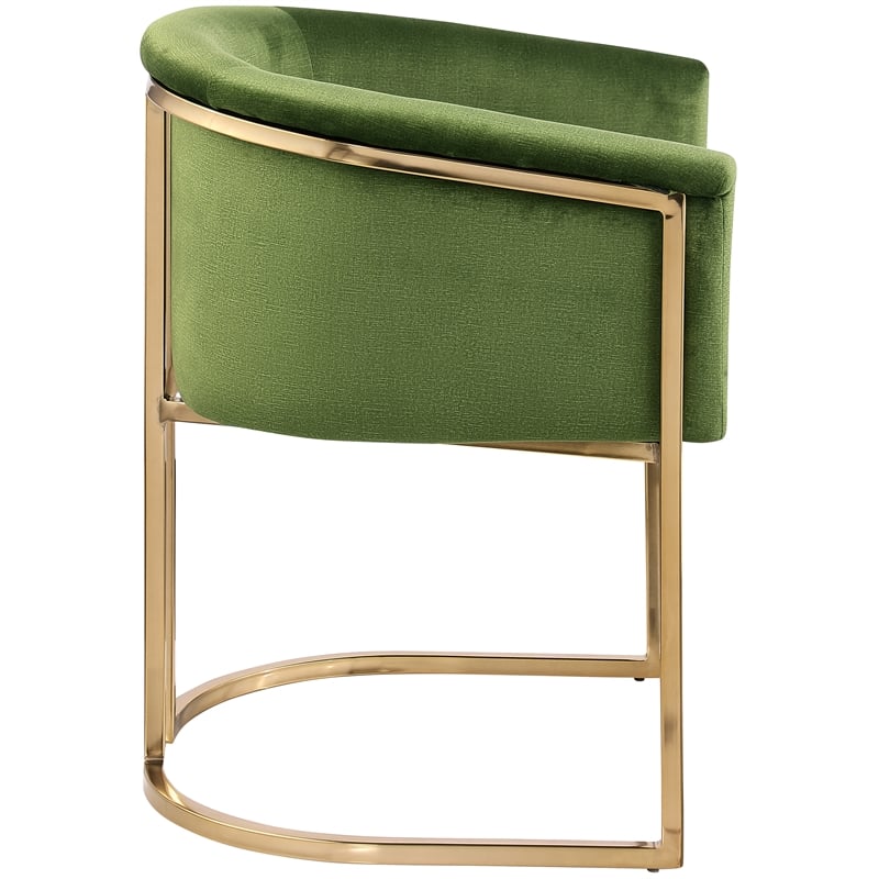 Meridian Furniture Tierra Olive Velvet Dining Chair