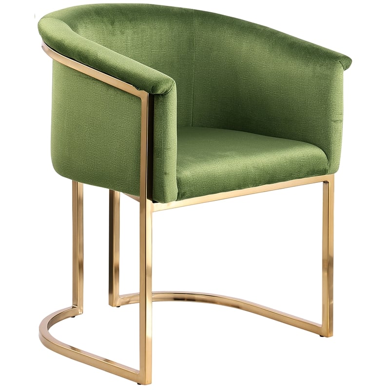 Meridian Furniture Tierra Olive Velvet Dining Chair