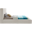 Meridian Furniture Devin Beige Linen Textured Fabric Twin Bed