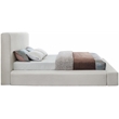 Meridian Furniture Devin Cream Linen Textured Fabric King Bed