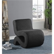 Meridian Furniture Desiree Black Boucle Fabric Accent Chair