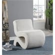 Meridian Furniture Desiree Cream Boucle Fabric Accent Chair