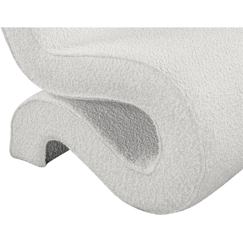 Meridian Furniture Desiree Cream Boucle Fabric Accent Chair