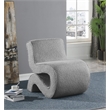 Meridian Furniture Desiree Grey Boucle Fabric Accent Chair
