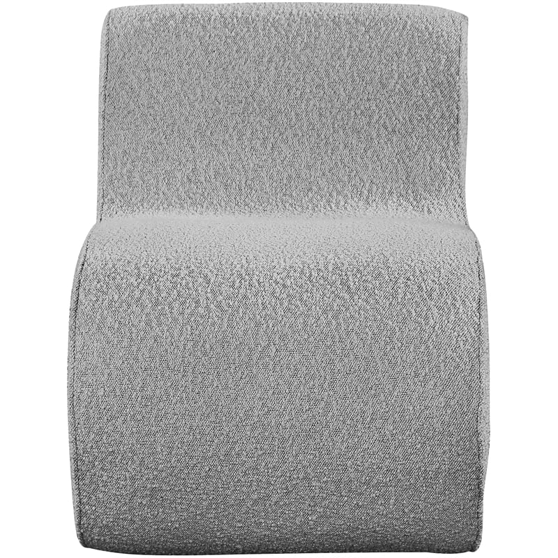 Meridian Furniture Desiree Grey Boucle Fabric Accent Chair