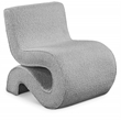Meridian Furniture Desiree Grey Boucle Fabric Accent Chair