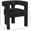 Meridian Furniture Athena Black Velvet Dining Chair