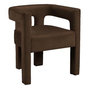 Meridian Furniture Athena Brown Velvet Dining Chair