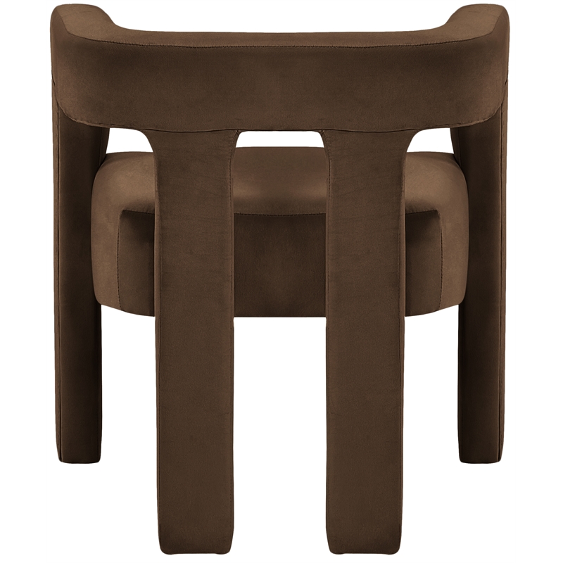 Meridian Furniture Athena Brown Velvet Dining Chair