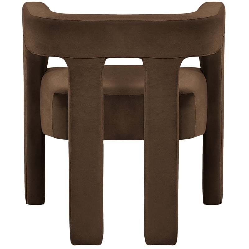 Meridian Furniture Athena Brown Velvet Dining Chair