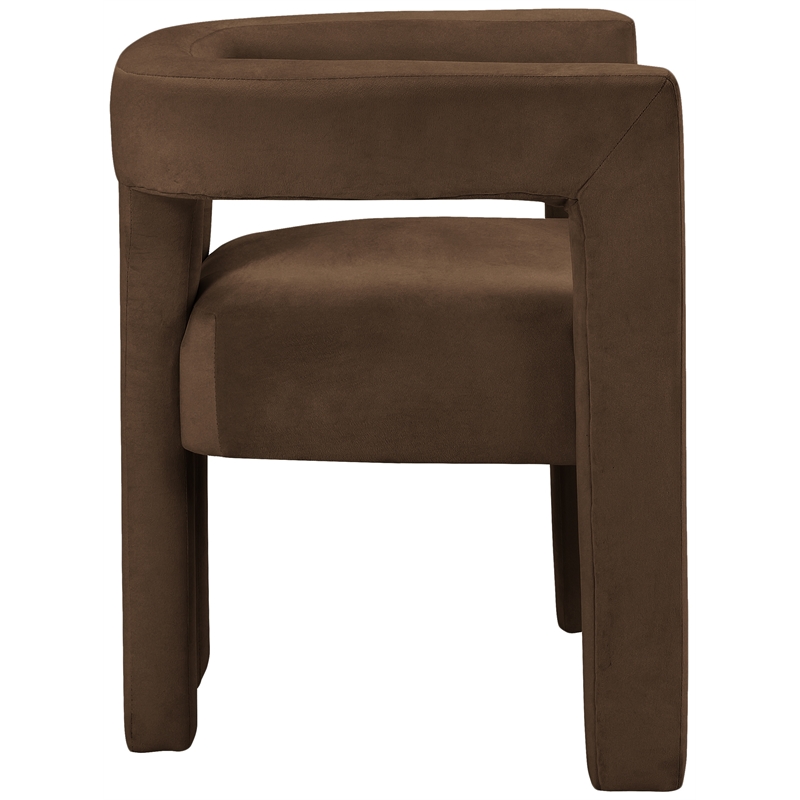Meridian Furniture Athena Brown Velvet Dining Chair