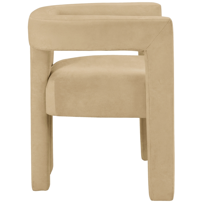Meridian Furniture Athena Camel Velvet Dining Chair