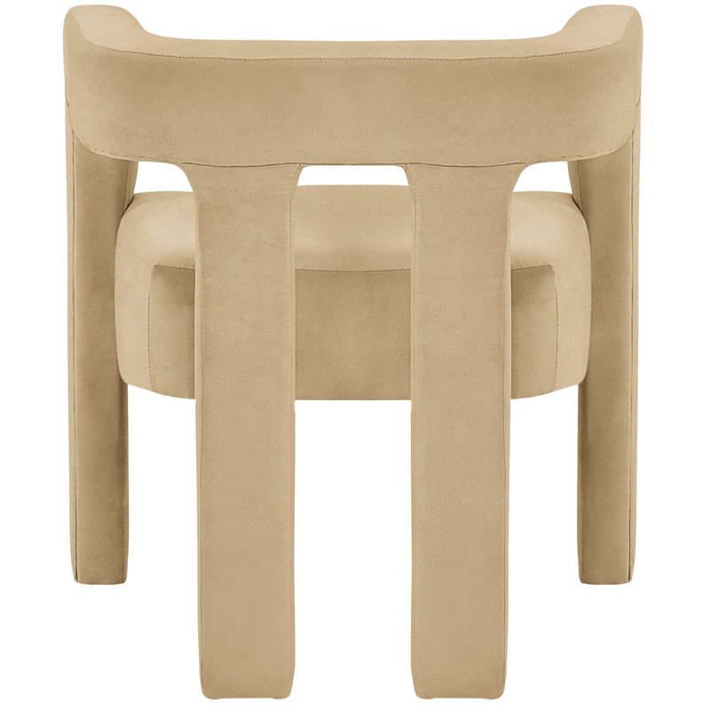 Meridian Furniture Athena Camel Velvet Dining Chair