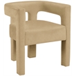 Meridian Furniture Athena Camel Velvet Dining Chair