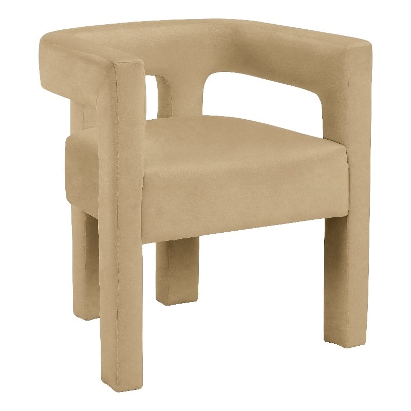 Meridian Furniture Athena Camel Velvet Dining Chair