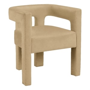 Meridian Furniture Athena Camel Velvet Dining Chair
