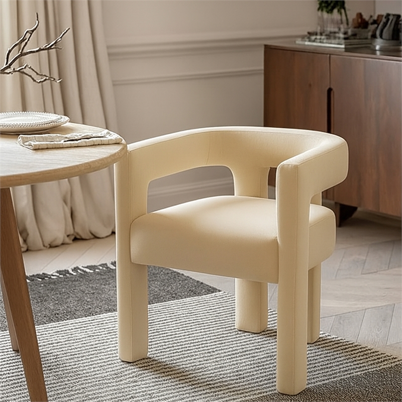 Meridian Furniture Athena Camel Velvet Dining Chair