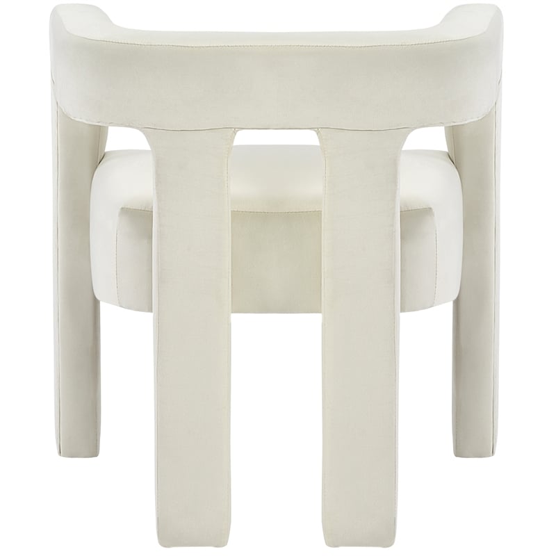 Meridian Furniture Athena Cream Velvet Dining Chair