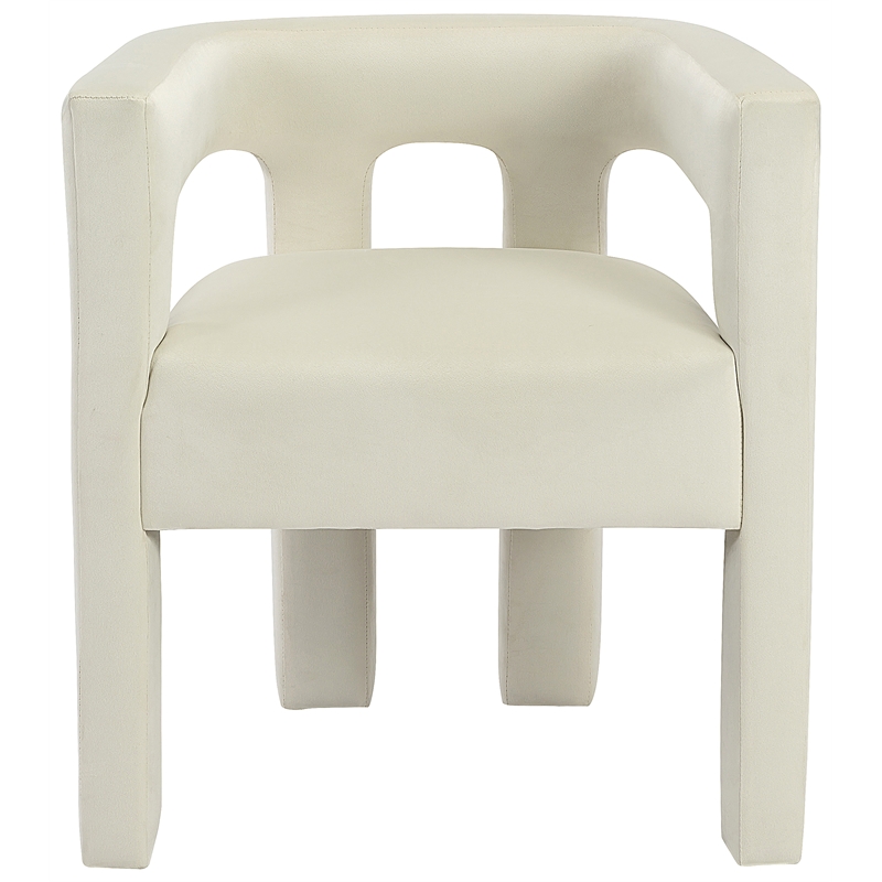 Meridian Furniture Athena Cream Velvet Dining Chair