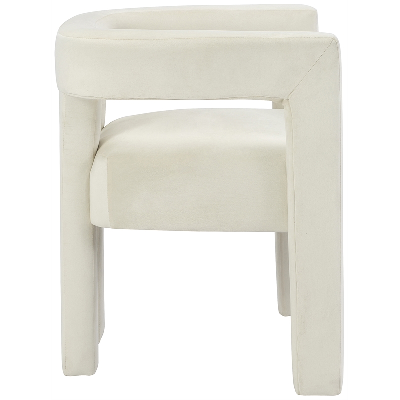 Meridian Furniture Athena Cream Velvet Dining Chair