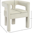 Meridian Furniture Athena Cream Velvet Dining Chair