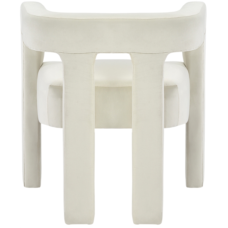 Meridian Furniture Athena Cream Velvet Dining Chair