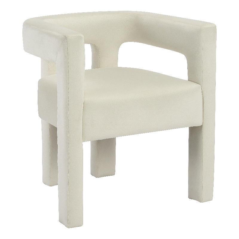 Meridian Furniture Athena Cream Velvet Dining Chair