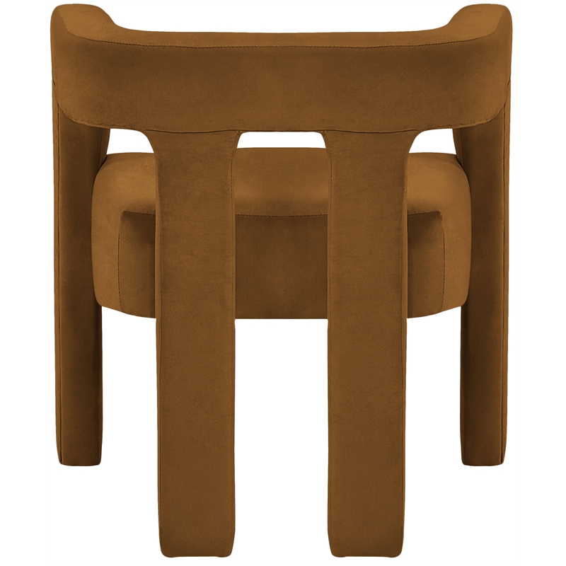 Meridian Furniture Athena Saddle Velvet Dining Chair
