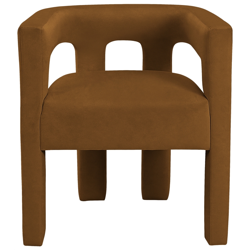 Meridian Furniture Athena Saddle Velvet Dining Chair