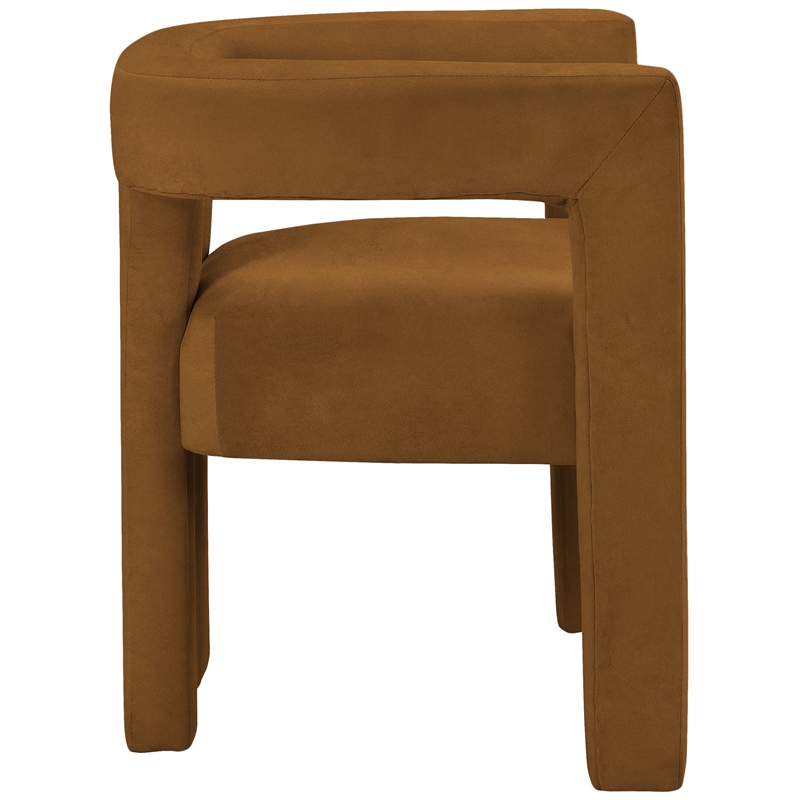 Meridian Furniture Athena Saddle Velvet Dining Chair