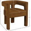 Meridian Furniture Athena Saddle Velvet Dining Chair