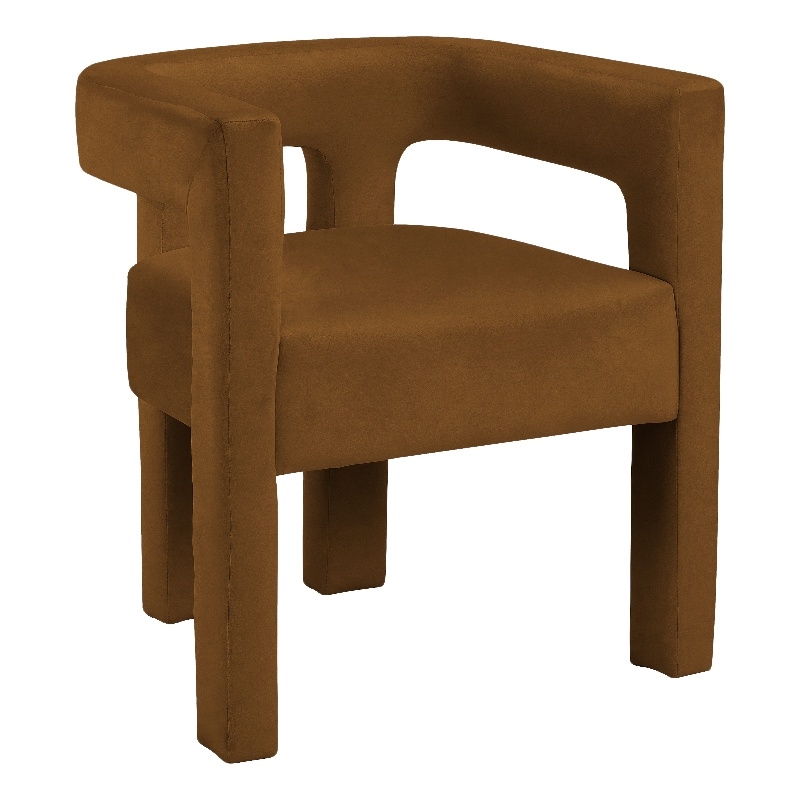 Meridian Furniture Athena Saddle Velvet Dining Chair