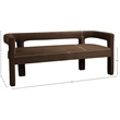 Meridian Furniture Athena Brown Velvet Bench