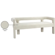 Meridian Furniture Athena Cream Velvet Bench