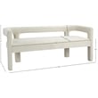 Meridian Furniture Athena Cream Velvet Bench